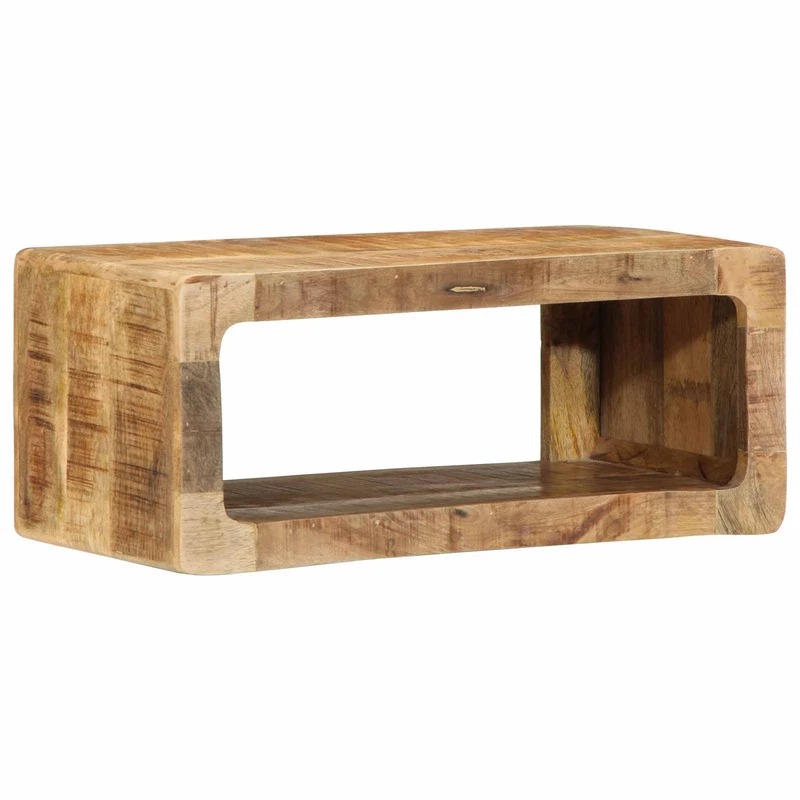 Meuble TV moderne rangement pratique 60 x 30 x 25 cm en bois de manguier massif marron 02_0058070