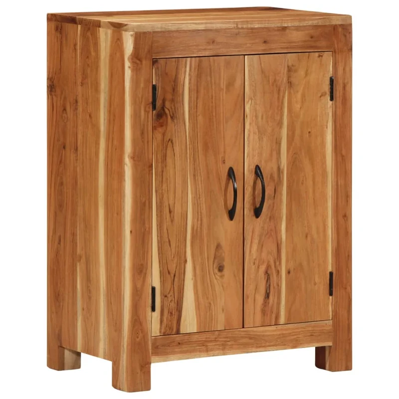 Buffet bahut commode armoire meuble de rangement organisateur cuisine salle de séjour salon 55 x 35 x 75 cm bois massif d'acacia marron 02_0029591