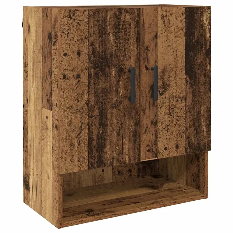 Armoire murale moderne rangement mural 60 x 31 x 70 cm finition épurée style contemporain en bois ancien 02_0052488