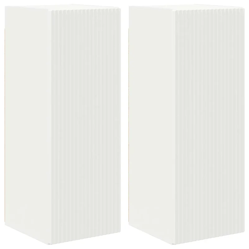 Meuble TV mural moderne fonctionnel 30 x 31 x 80 cm style minimaliste en bois d'ingénierie blanc 02_0054968