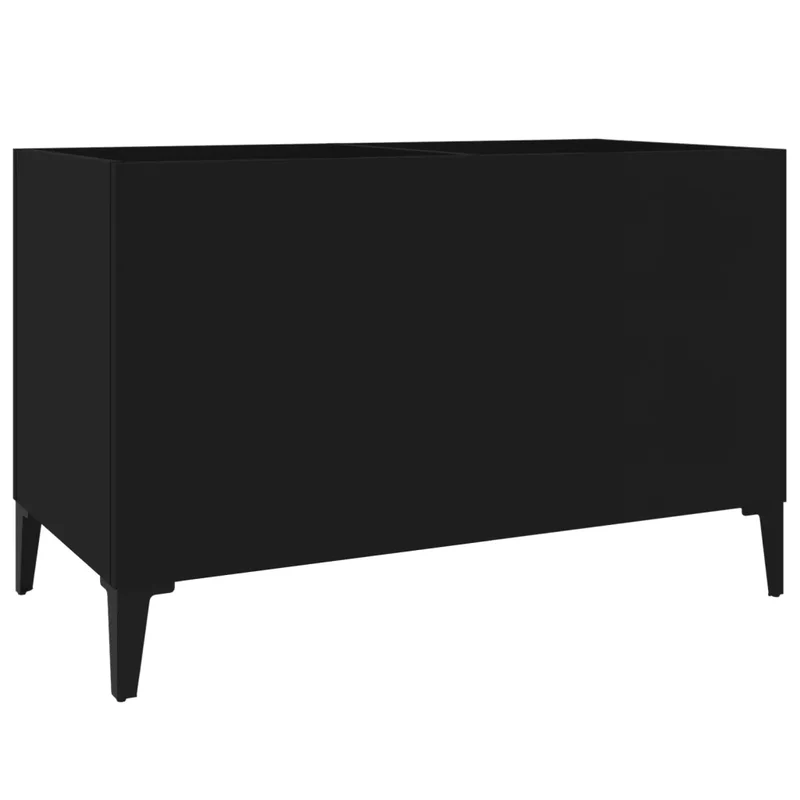 Armoire à disques pratique et classique 74,5 x 38 x 48 cm en bois d'ingénierie noir 02_0049208