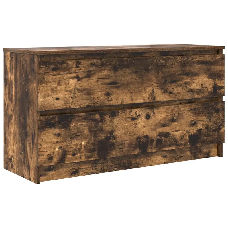 Meuble TV moderne avec grand espace de rangement 100 x 35 x 54 cm en bois d'ingénierie chêne fumé 02_0051756