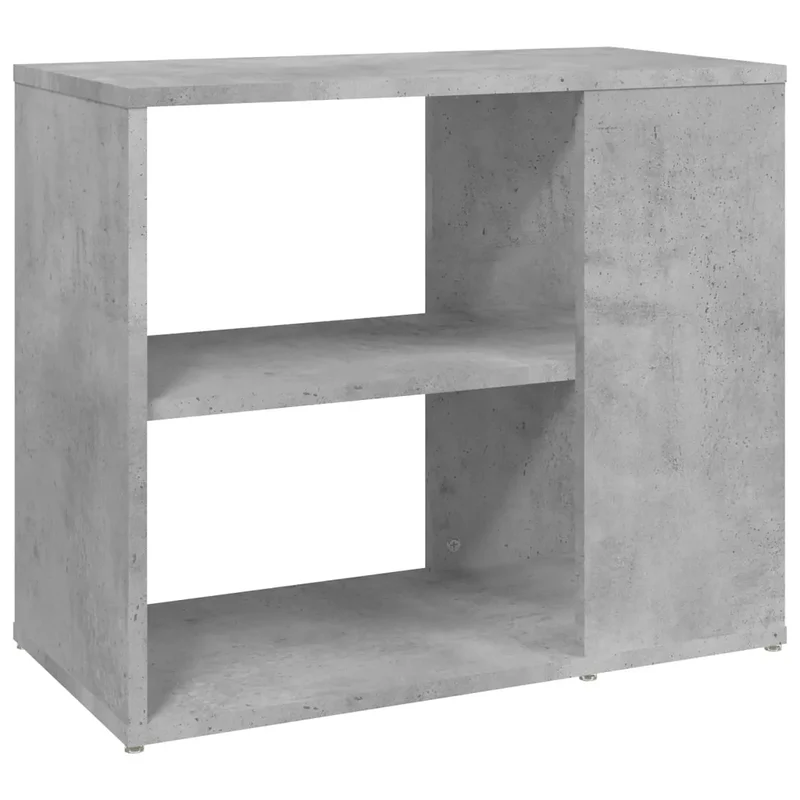 Armoire latérale de rangement pratique 60 x 30 x 50 cm ambiance élégante en aggloméré gris béton 02_0047879