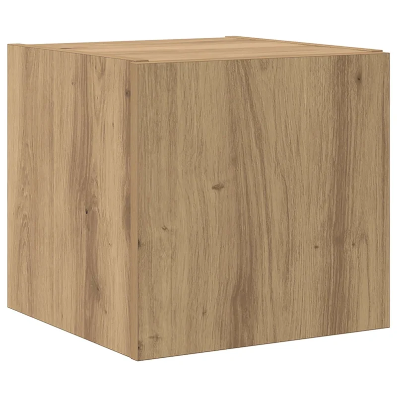 Meuble TV mural moderne rangement pratique 30,5 x 35 x 30 cm ambiance cosy en bois d'ingénierie chêne artisan 02_0055048