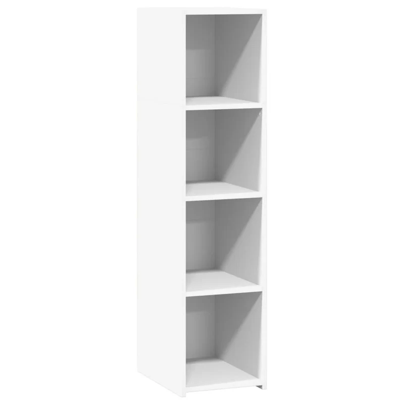Buffet bahut commode armoire meuble de rangement organisateur cuisine salle de séjour salon 30 x 41 x 124 cm bois d'ingénierie blanc 02_0030223