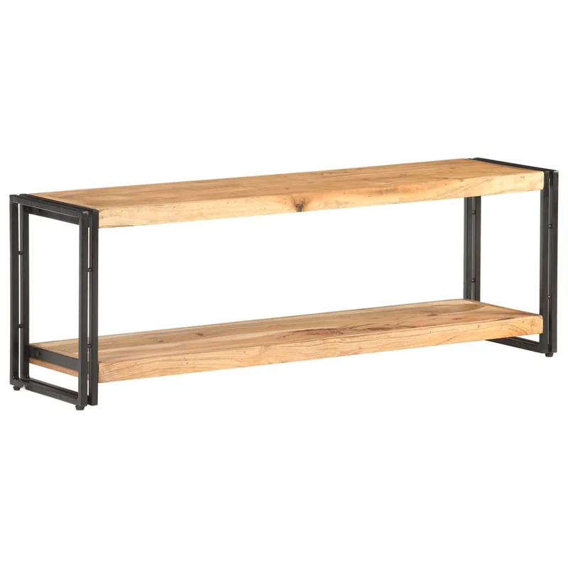 Meuble TV multimédia étagère télévision buffet téléviseur salle à manger salon chambre 120 x 30 x 40 cm bois d'acacia massif brun 02_0025811