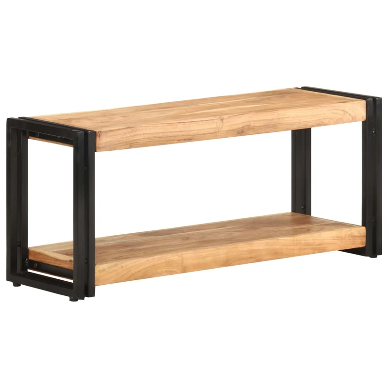 Meuble TV multimédia étagère télévision buffet téléviseur salle à manger salon chambre 90 x 30 x 40 cm bois d'acacia solide brun 02_0026328