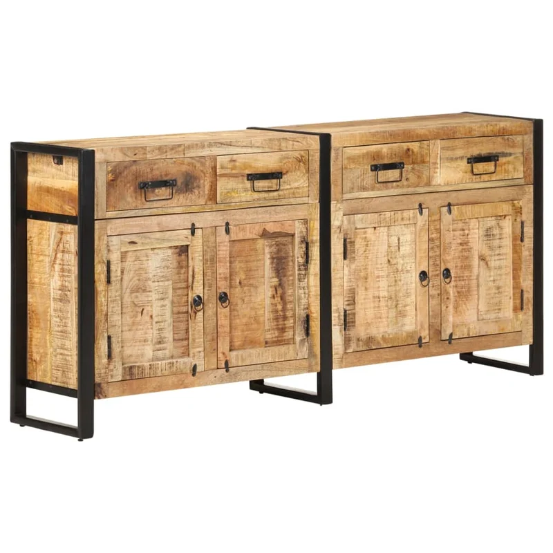 Buffet bahut commode armoire meuble de rangement organisateur cuisine salle de séjour salon 172 x 35 x 80 cm bois de manguier massif marron 02_0029558