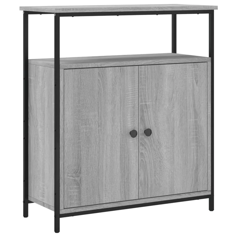 Buffet bahut commode armoire meuble de rangement organisateur cuisine salle de séjour salonsonoma 70 x 30 x 80 cm bois d'ingénierie gris 02_0036499