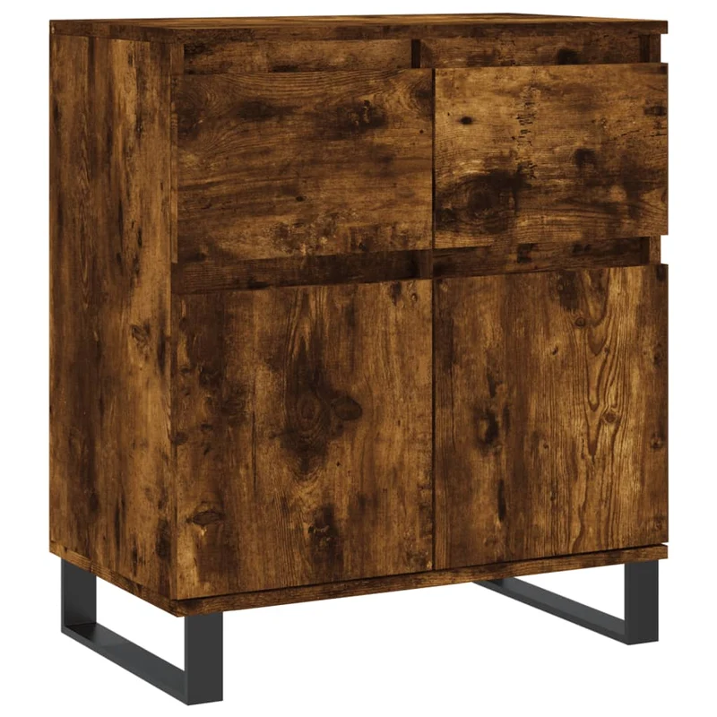 Buffet bahut commode armoire meuble de rangement organisateur cuisine salle de séjour salon 60 x 35 x 70 cm bois d'ingénierie marron 02_0030981