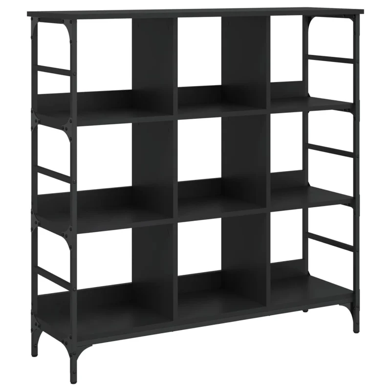 Buffet bahut commode armoire meuble de rangement organisateur cuisine salle de séjour salon 102 x 32 x 103,5 cm bois d'ingénierie noir 02_0035814
