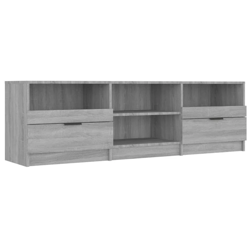 Meuble TV multimédia étagère télévision buffet téléviseur salle à manger salon chambre sonoma 150 x 33,5 x 45 cm bois d'ingénierie gris 02_0028405