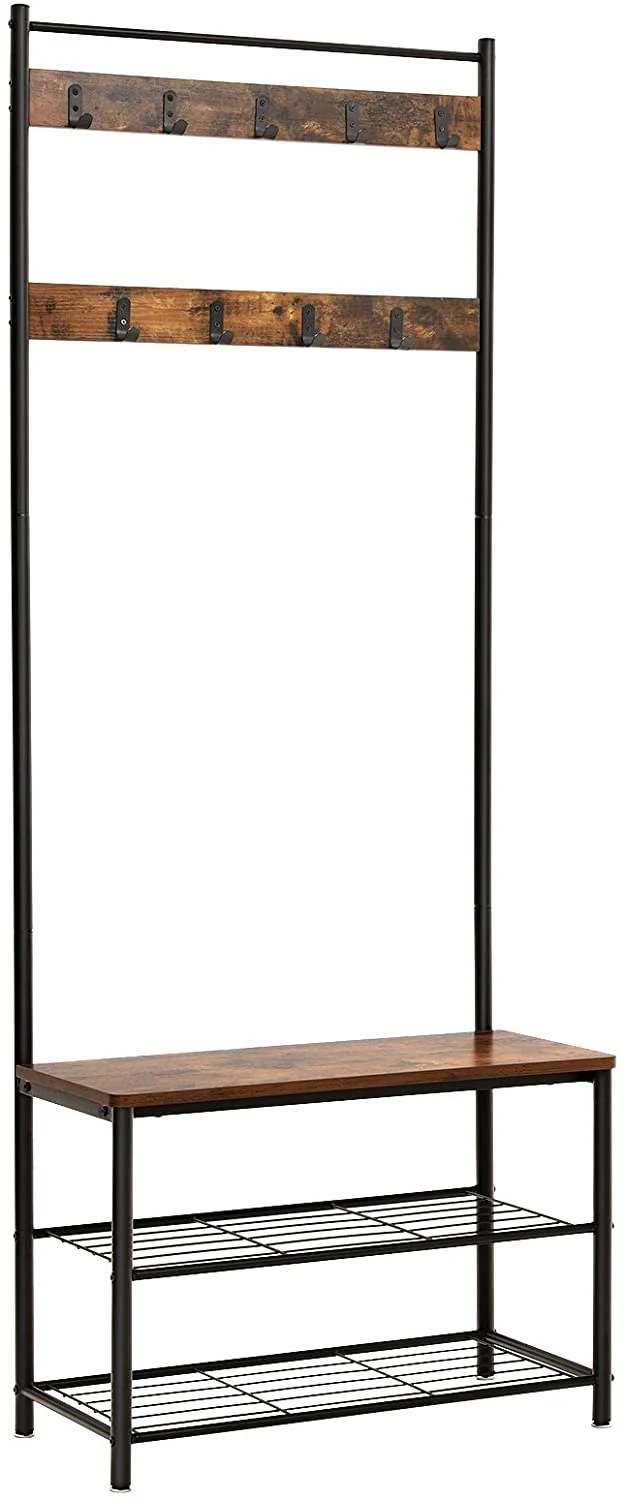 Portemanteau banc vestiaire meuble de rangement chaussure industriel 12_0000882