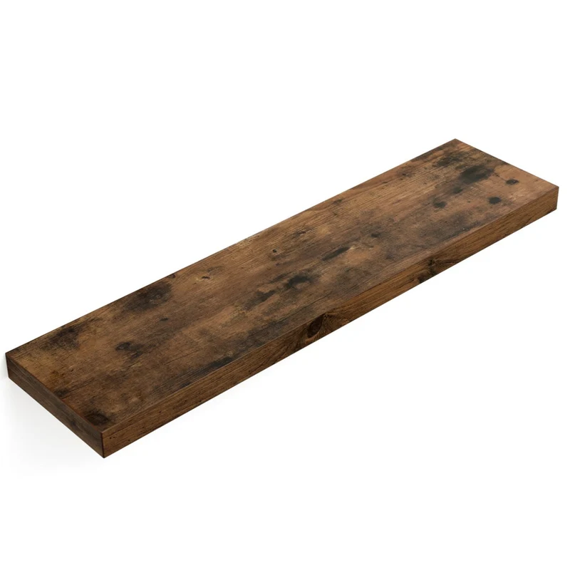 Étagère murale tablette murale étagère flottante étagère de rangement 80 x 20 x 38 cm MDF marron 12_0005785