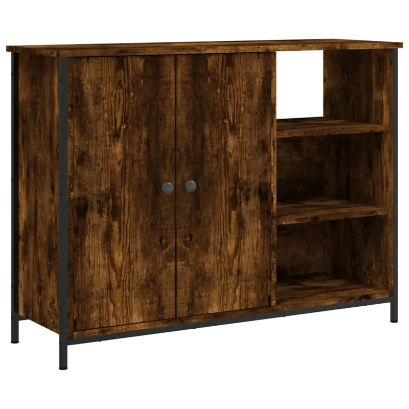 Buffet bahut commode armoire meuble de rangement organisateur cuisine salle de séjour salon 100 x 33 x 75 cm bois d'ingénierie marron 02_0030827