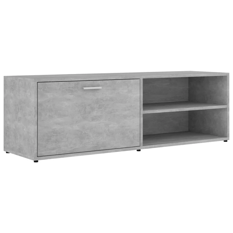 Meuble TV multimédia étagère télévision buffet téléviseur salle à manger salon chambre 120 x 34 x 37 cm bois d’ingénierie gris 02_0025857