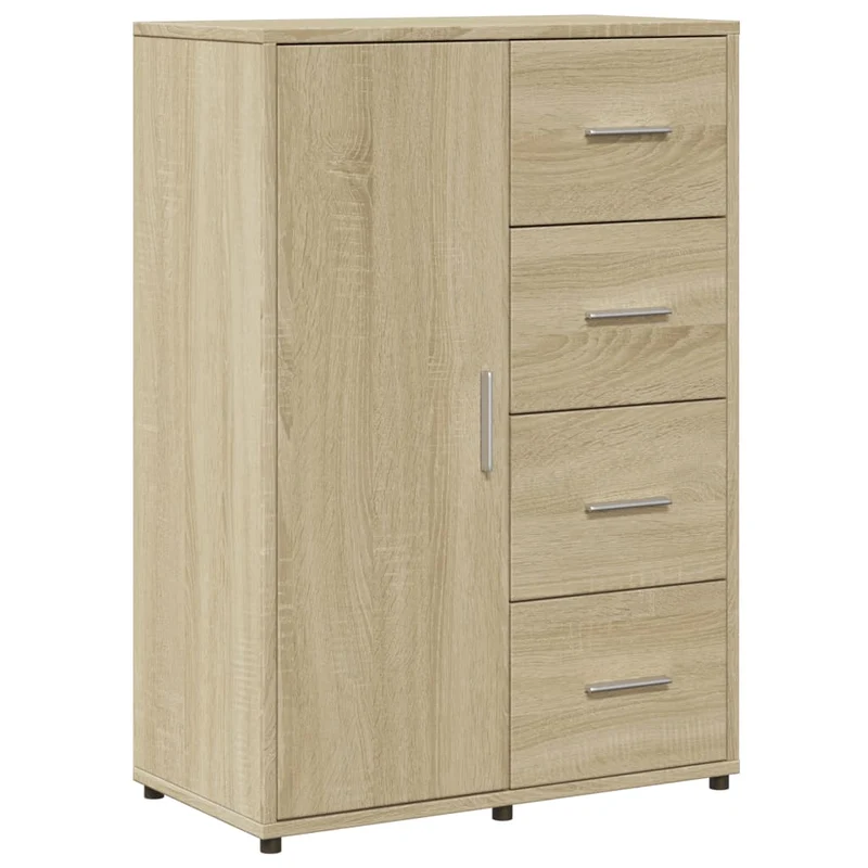 Buffet bahut commode armoire meuble de rangement organisateur cuisine salle de séjour salon sonoma 60 x 31 x 84 cm bois d'ingénierie marron 02_0031597