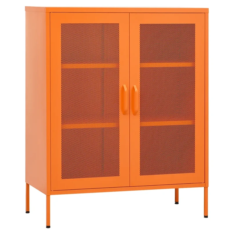 Armoire de rangement design pratique réglable 80 x 35 x 101 cm en acier orange 02_0046865