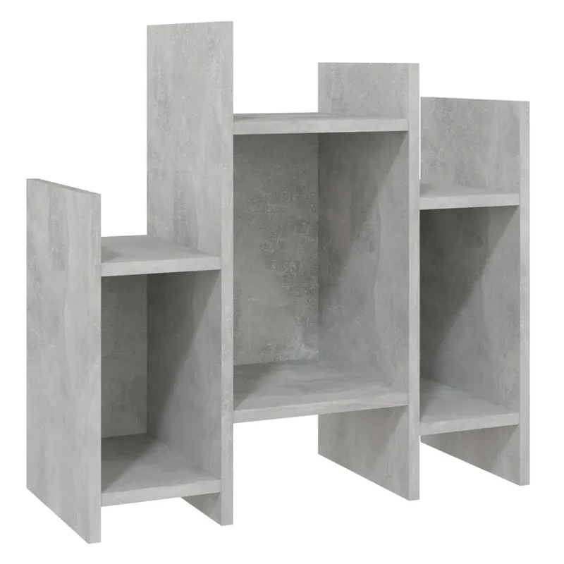 Armoire latérale pratique avec 6 étagères 60 x 26 x 60 cm en aggloméré gris béton 02_0047875