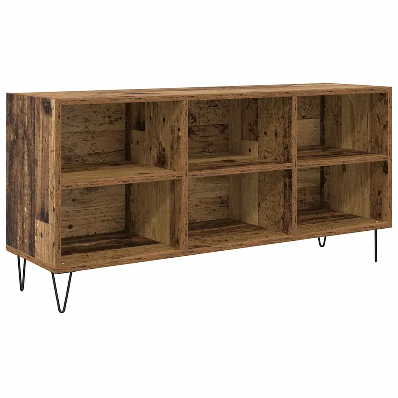 Meuble TV rectangulaire moderne avec rangement pratique 103,5 x 30 x 50 cm en bois ancien 02_0052754