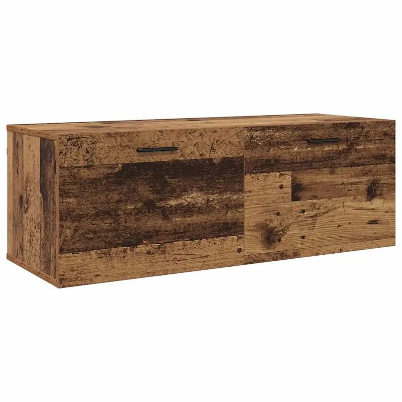 Armoire murale moderne rangement 100 x 36,5 x 35 cm en bois d'ingénierie bois ancien 02_0052503
