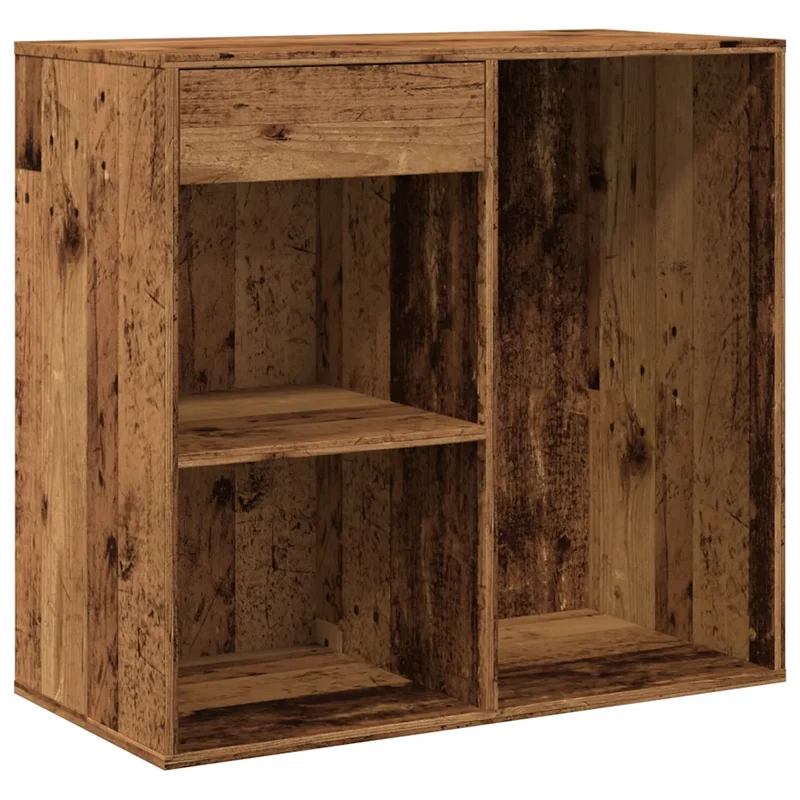 Armoire à cosmétiques ancienne pratique rangement 80 x 40 x 75 cm en bois d'ingénierie vieux bois 02_0051008