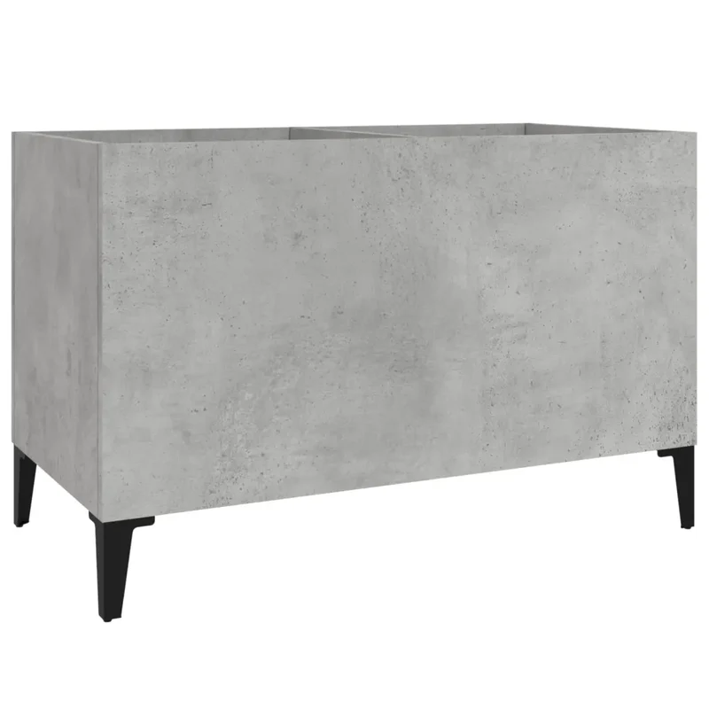 Armoire à disques classique multifonction salon bureau 74,5 x 38 x 48 cm en bois d'ingénierie gris béton 02_0049211