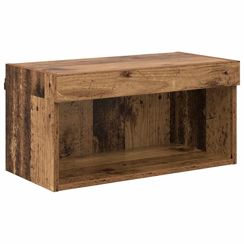 Meuble TV mural moderne rectangulaire 60 x 30 x 30 cm avec rangement pratique style minimaliste en bois ancien 02_0052822