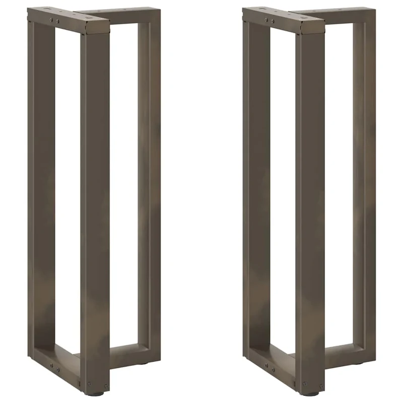 Lot de 2 pieds de table de bar en forme de T avec niveleurs réglables 50 x 35 x 110 cm en acier noir 02_0057363
