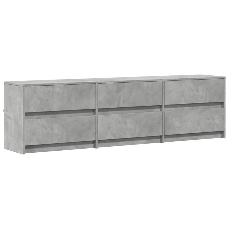 Meuble TV multimédia étagère télévision buffet téléviseur salle à manger salon chambre avec LED 180 x 34 x 50 cm bois d'ingénierie gris 02_0026450