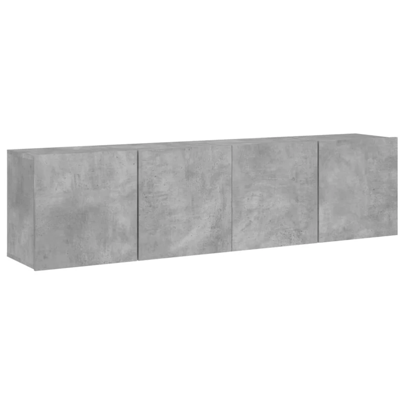Meubles TV muraux multimédia étagère télévision buffet téléviseur salle à manger salon chambre 2 pièces 80 x 30 x 41 cm gris 02_0028934