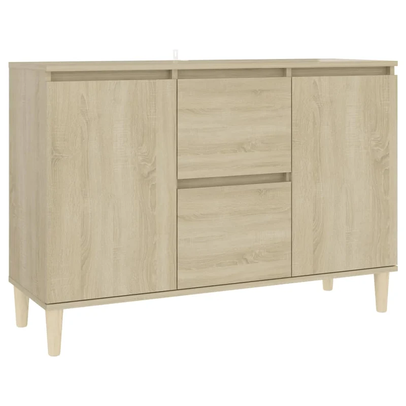 Buffet bahut commode armoire meuble de rangement organisateur cuisine salle de séjour salon sonoma 101 x 35 x 70 cm bois d'ingénierie marron 02_0031476
