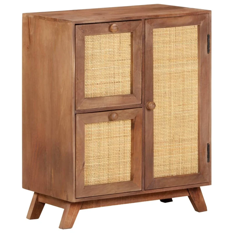 Buffet bahut commode armoire meuble de rangement organisateur cuisine salle de séjour salon 60 x 35 x 75 cm bois de manguier massif marron 02_0029627