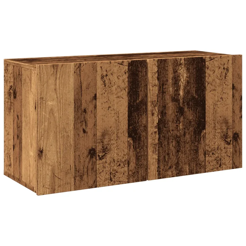 Meuble TV mural design tendance rangement pratique 80 x 30 x 41 cm en bois d'ingénierie vieux bois 02_0051166