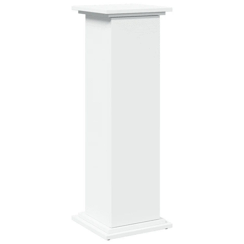 Piédestal avec rangement blanc 31 x 30 x 90 cm espace de rangement fonctionnel style moderne en bois d'ingénierie blanc 02_0050531