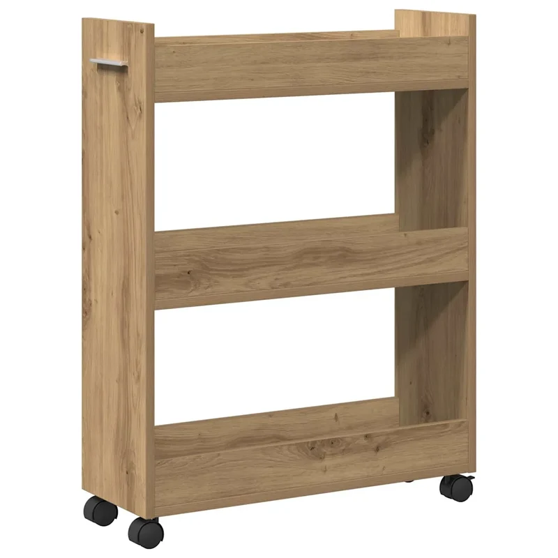 Armoire rectangulaire moderne rangement pratique 60 x 22 x 79 cm en bois d'ingénierie chêne artisanal 02_0052163