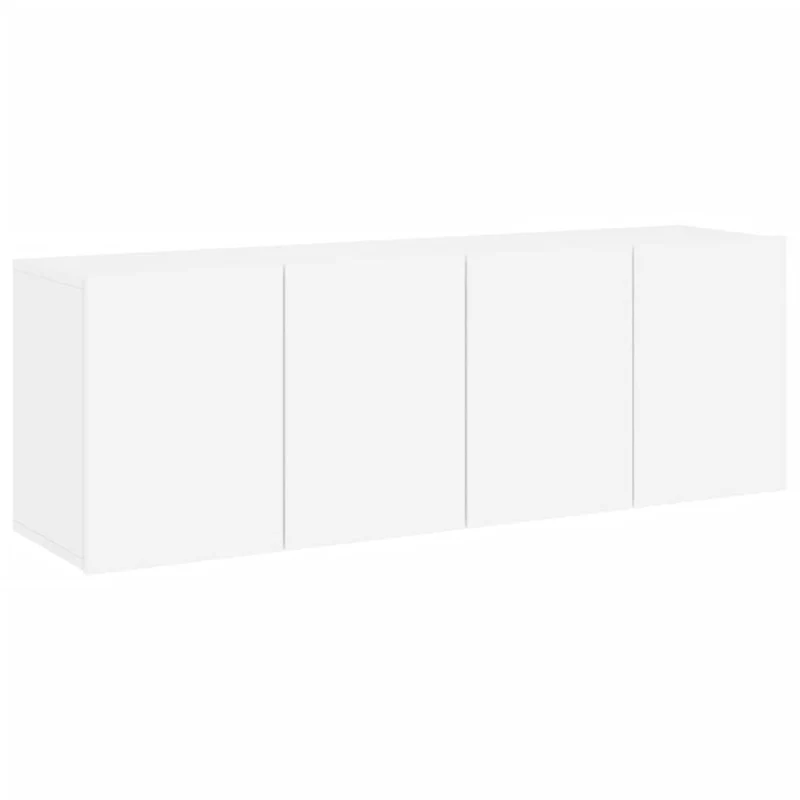 Meubles TV muraux multimédia étagère télévision buffet téléviseur salle à manger salon chambre 2 pièces 60 x 30 x 41 cm blanc 02_0028927