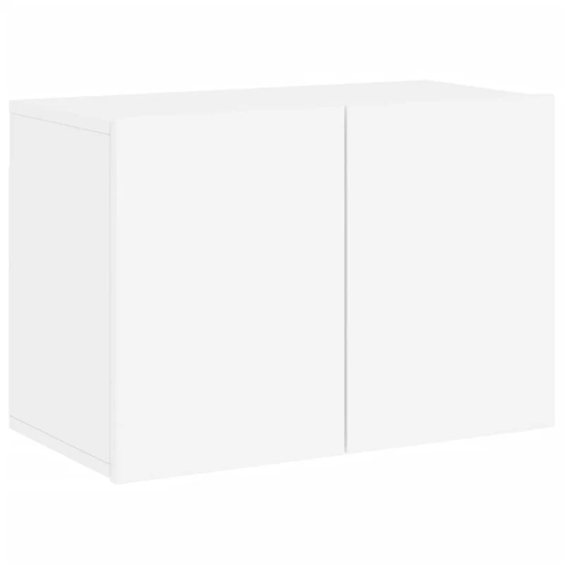 Meuble TV multimédia étagère télévision buffet téléviseur salle à manger salon chambre mural 60 x 30 x 41 cm blanc 02_0027795