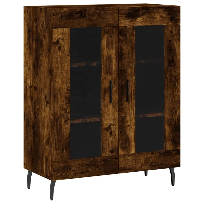 Buffet bahut commode armoire meuble de rangement organisateur cuisine salle de séjour salon 69,5 x 34 x 90 cm bois d'ingénierie marron 02_0031070