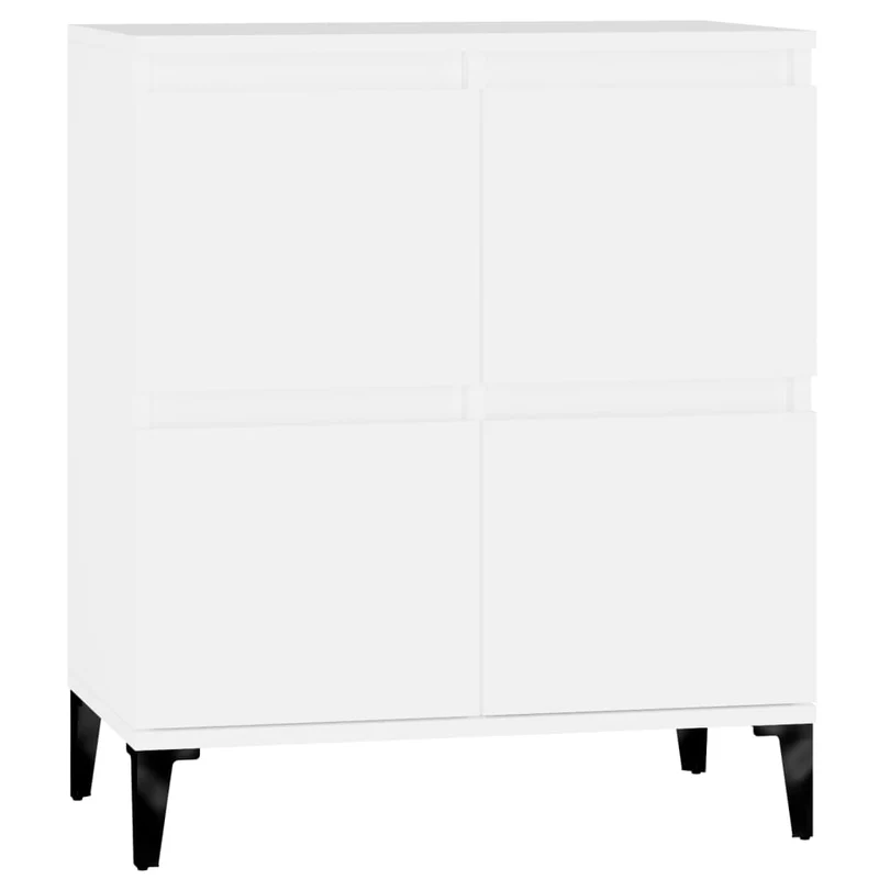 Buffet bahut commode armoire meuble de rangement organisateur cuisine salle de séjour salon 60 x 35 x 70 cm bois d'ingénierie blanc 02_0030367