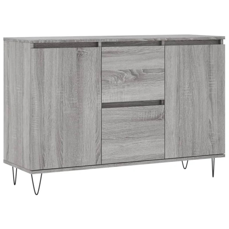 Buffet bahut commode armoire meuble de rangement organisateur cuisine salle de séjour salonsonoma 104 x 35 x 70 cm bois d'ingénierie gris 02_0036278