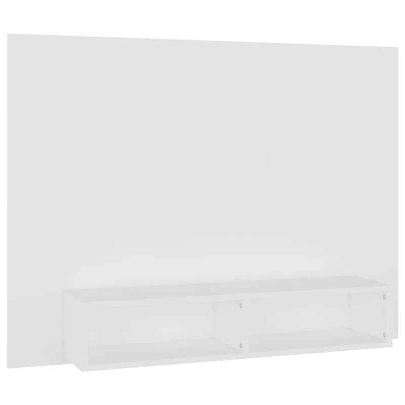 Meuble TV multimédia étagère télévision buffet téléviseur salle à manger salon chambre mural 120 x 23,5 x 90 cm bois d’ingénierie blanc 02_0027748