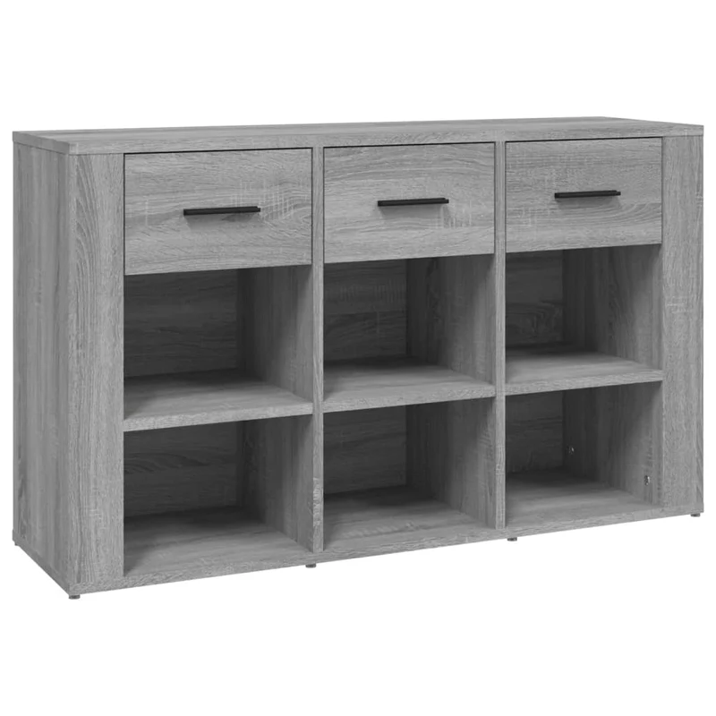 Buffet bahut commode armoire meuble de rangement organisateur cuisine salle de séjour salon sonoma 100 x 30 x 59,5 cm bois d'ingénierie gris 02_0036243