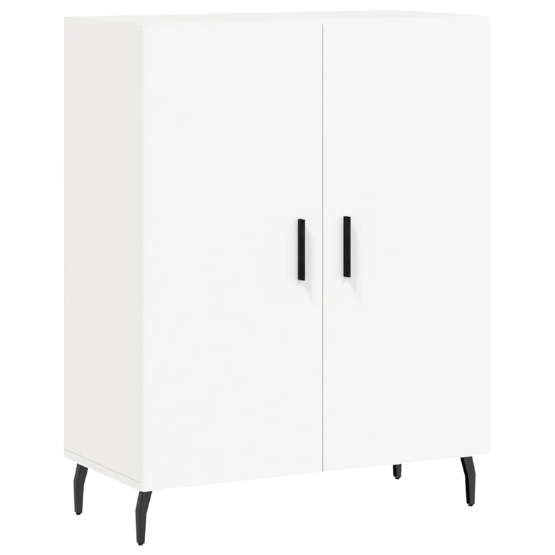Buffet bahut commode armoire meuble de rangement organisateur cuisine salle de séjour salon 69,5 x 34 x 90 cm bois d'ingénierie blanc 02_0030436
