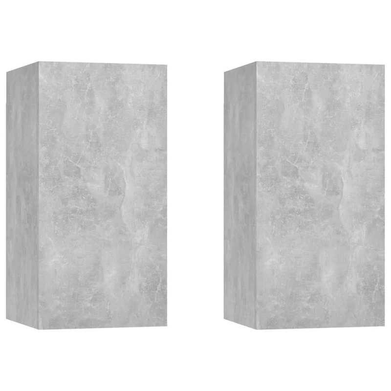 Meubles TV multimédia étagère télévision buffet téléviseur salle à manger salon chambre 2 pièces 30,5 x 30 x 60 cm bois d’ingénierie gris 02_0028531