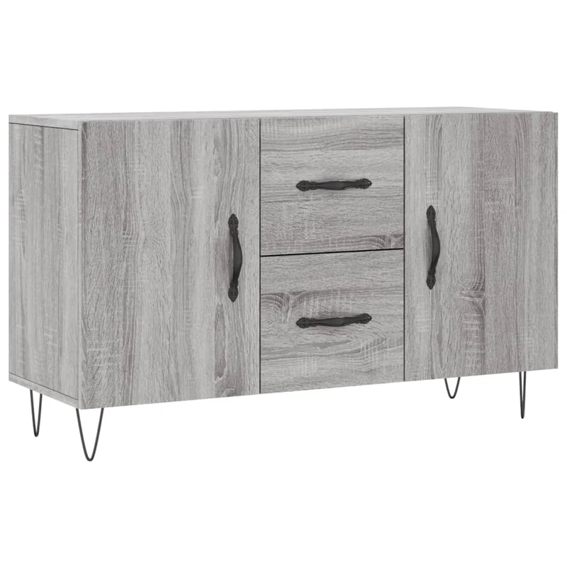 Buffet bahut commode armoire meuble de rangement organisateur cuisine salle de séjour salon sonoma 100 x 36 x 60 cm bois d'ingénierie gris 02_0036259