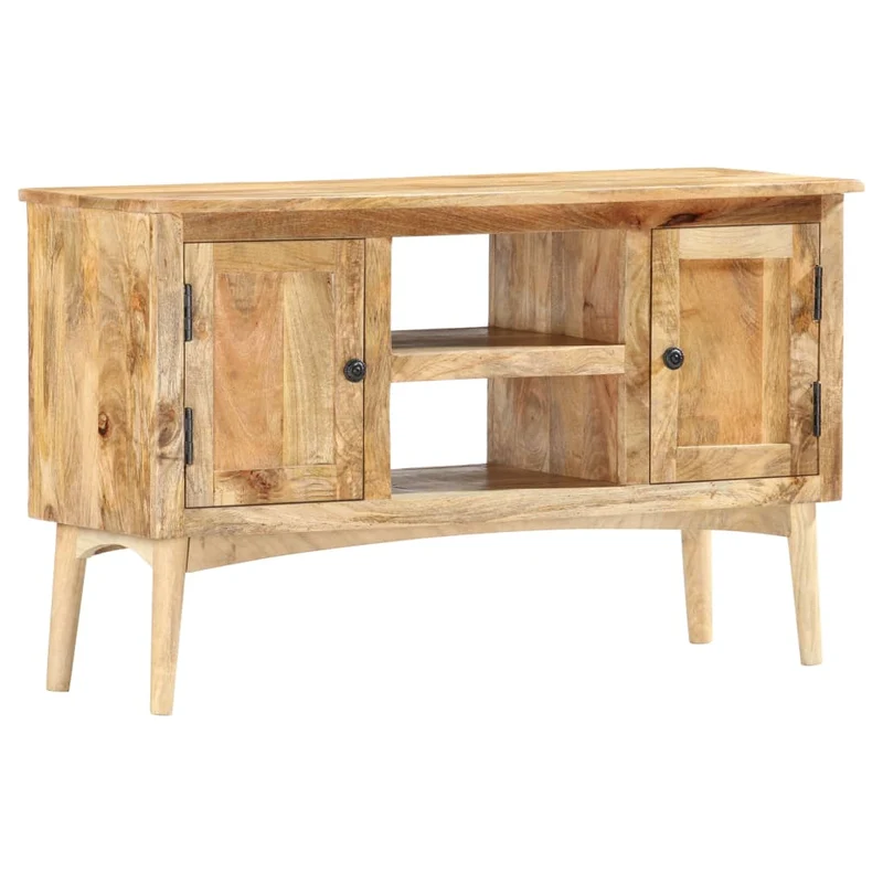 Buffet bahut commode armoire meuble de rangement organisateur cuisine salle de séjour salon 100 x 35 x 60 cm bois de manguier massif marron 02_0029493