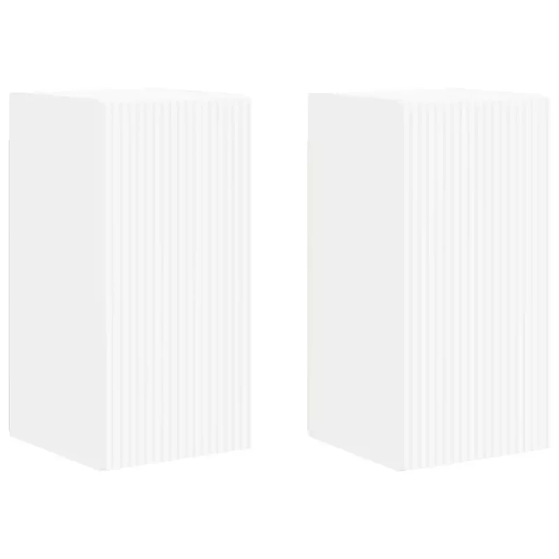 Meuble TV mural moderne avec rangements 30 x 31 x 60 cm design minimaliste en bois d'ingénierie blanc 02_0054950