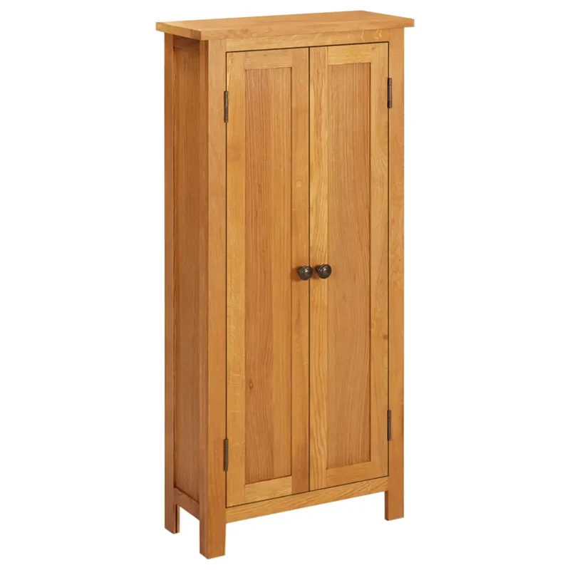 Armoire de rangement élégante 50 x 22 x 110 cm avec 5 étagères robustes style moderne en bois de chêne massif 02_0046790