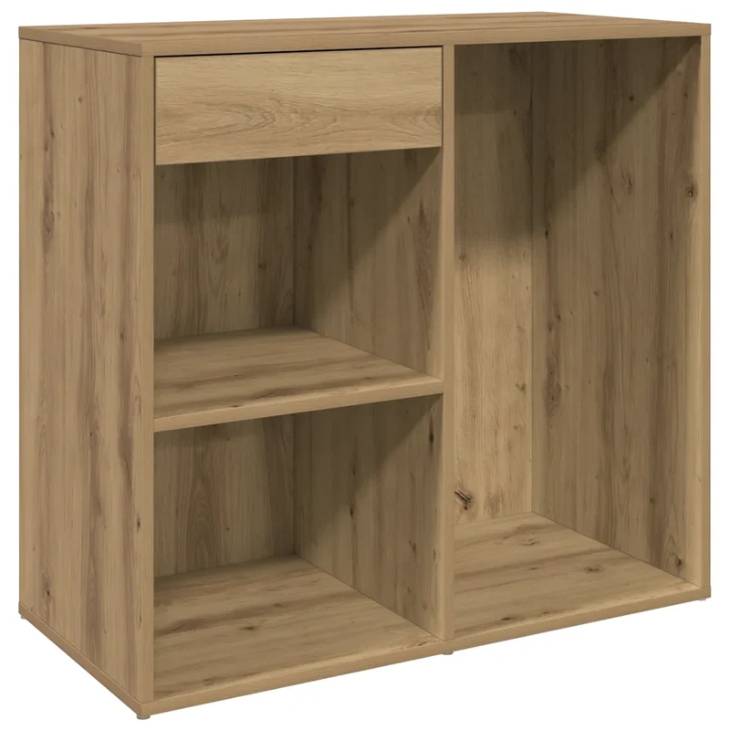 Armoire cosmétique moderne fonctionnelle rangement 80 x 40 x 75 cm en bois d'ingénierie chêne artisanal 02_0051009